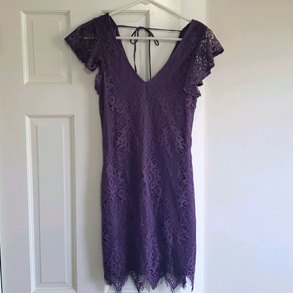 Francesca's Purple Lace Dress